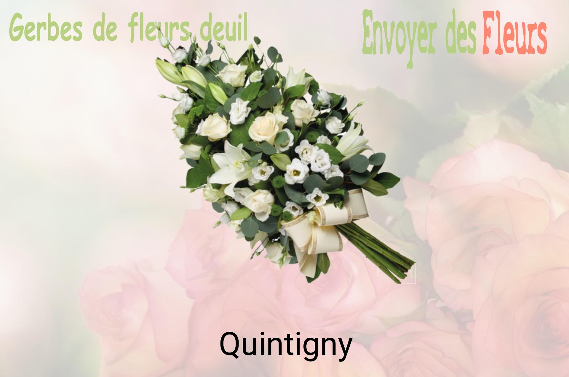 Gerbe de fleurs de deuil livrée à Quintigny